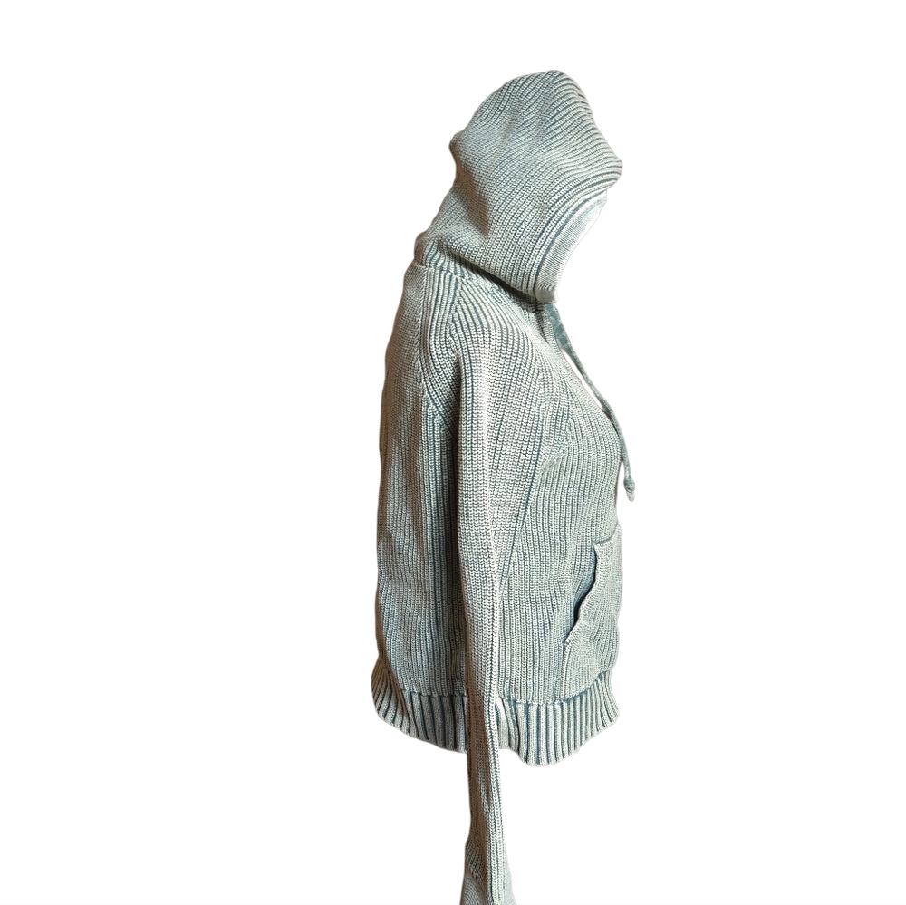 Kinross Distressed Green Zip-Up Hoodie Sweater - Picture 6 of 8
